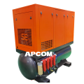 APCOM High end 15kw screw air compressor  three-in-one compressor 20Hp 15kw with 600L tank